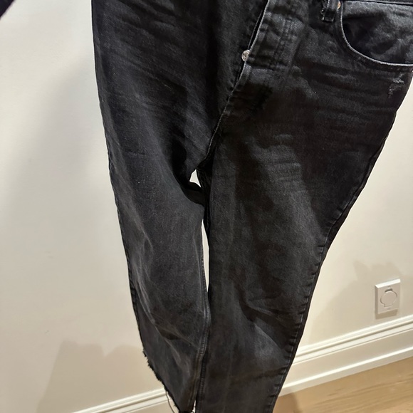 Zara black distressed jeans straight leg - Picture 5 of 5
